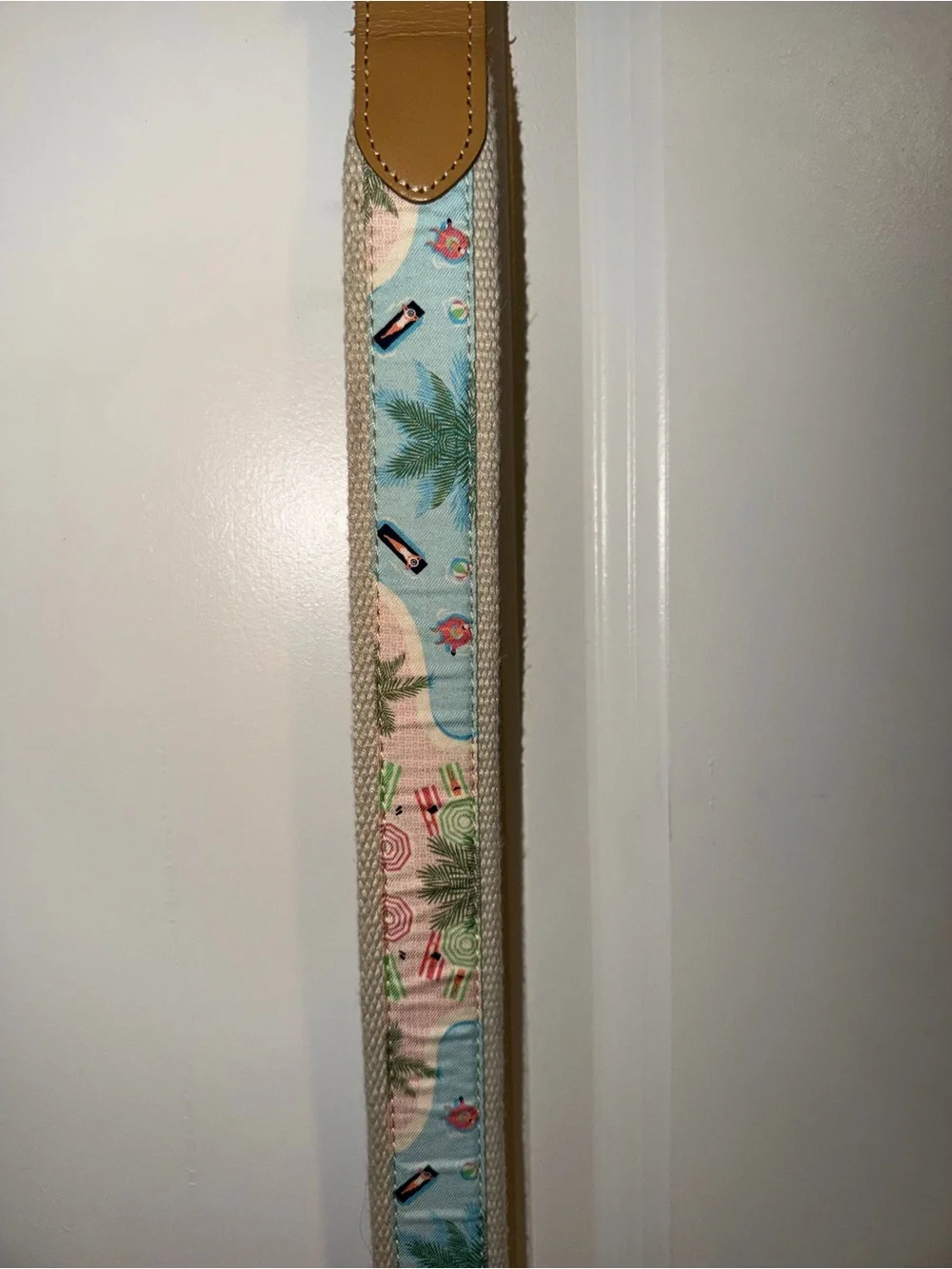 Vineyard Vines beach Canvas Belt in Light Blue and Tan